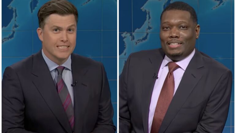 Colin Jost and Michael Che on 'Weekend Update' on 'SNL'