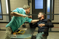 Michael C. Hall as Dexter Morgan and Darri Ingolfsson as Oliver Saxon in 'Dexter'