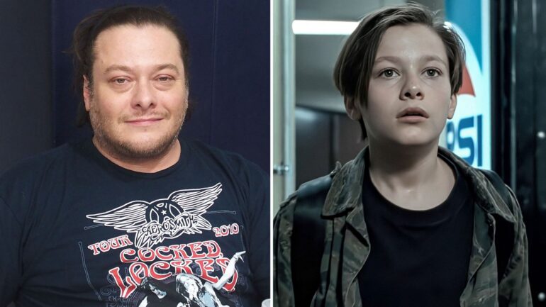 Edward Furlong attends New Jersey CollectorFest Fall 2021 at Wayne Police Athletic League on October 16, 2021, in Wayne, New Jersey; Edward Furlong as John Connor in 'Terminator 2: Judgment Day'