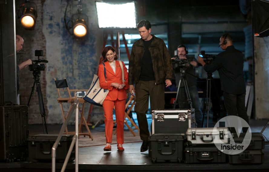 Carrie Preston and Nicholas Braun in 'Elsbeth' Season 4 Episode 2