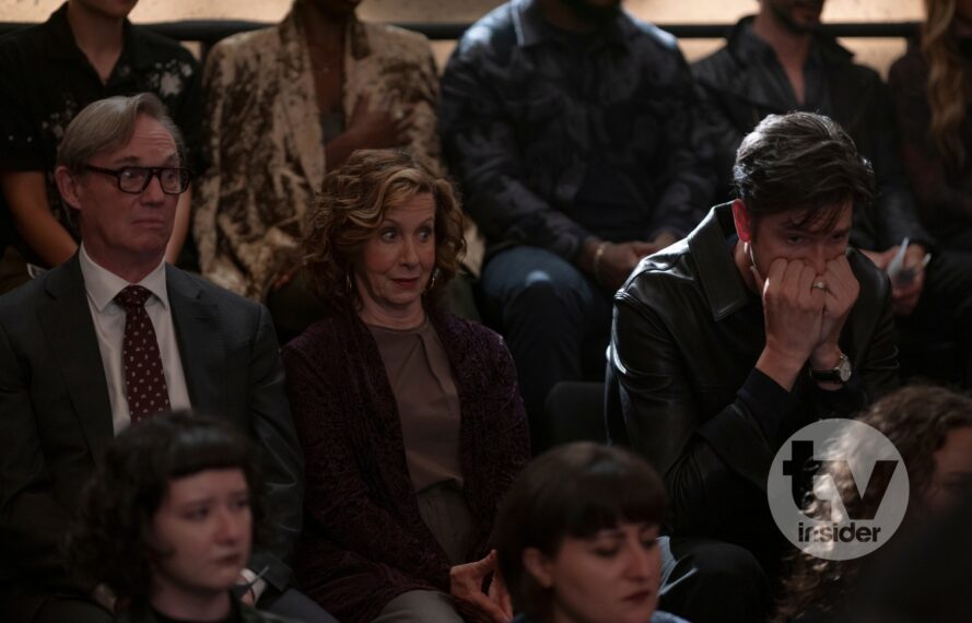 Richard Thomas, Betsy Aidem, and Nicholas Braun in 'Elsbeth' Season 4 Episode 2