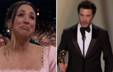 Kaley Cuoco and Tom Pelphrey at the 2026 Emmys