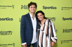 Ezra Frech and Bahar Soomekh attend Variety + Sportico's Sports and Entertainment Summit, presented by City National Bank, at The Beverly Hilton on July 12, 2024 in Beverly Hills, California