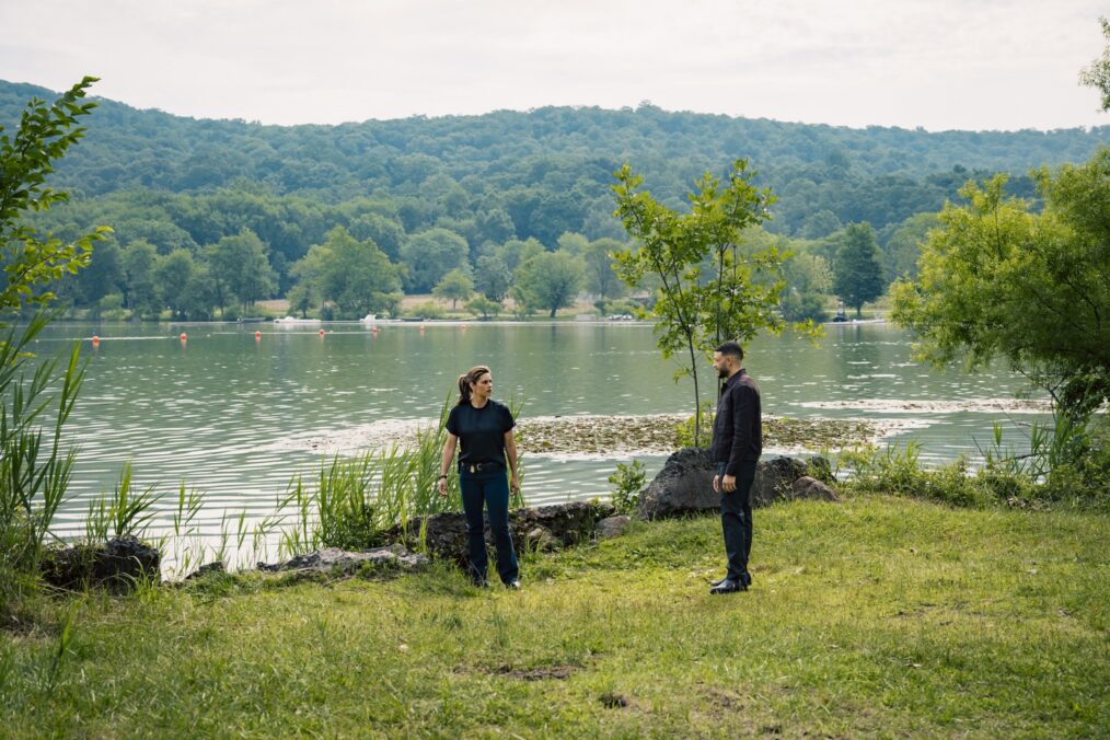Missy Peregrym as Special Agent Maggie Bell and Roland Buck III as Agent Isaiah Green — 'FBI' Season 9 Premiere