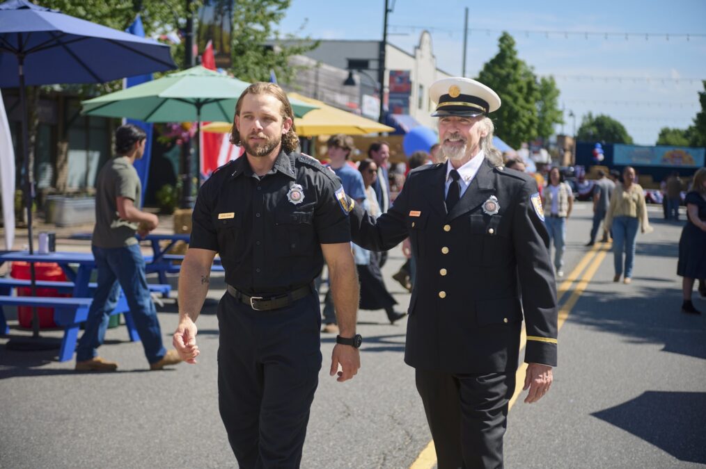 Max Thieriot as Bode Leone and Jeff Fahey as Walter Leone — 'Fire Country' Season 5 Premiere