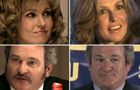 Connie Britton as Sharon Gaines in 'Friday Night Lights' (2004) and as Tami Taylor in 'Friday Night Lights' (2006); Brad Leland as John Aubrey in 'Friday Night Lights' (2004) and as Buddy Garrity in 'Friday Night Lights' (2006)