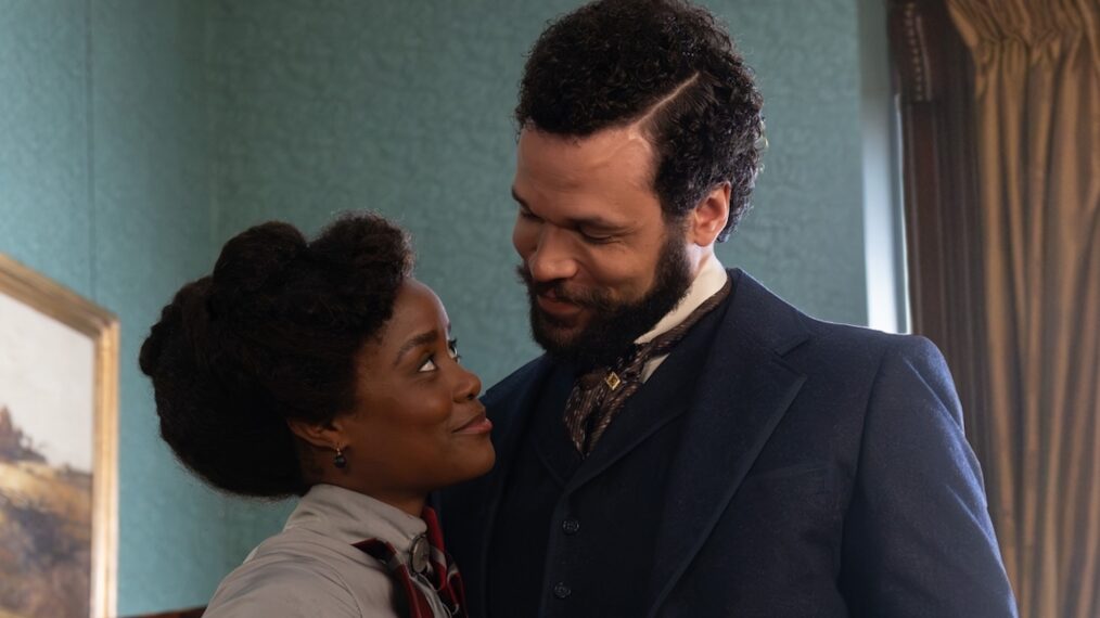 Denée Benton as Peggy Scott and Jordan Donica as William Kirkland in 'The Gilded Age' Season 4