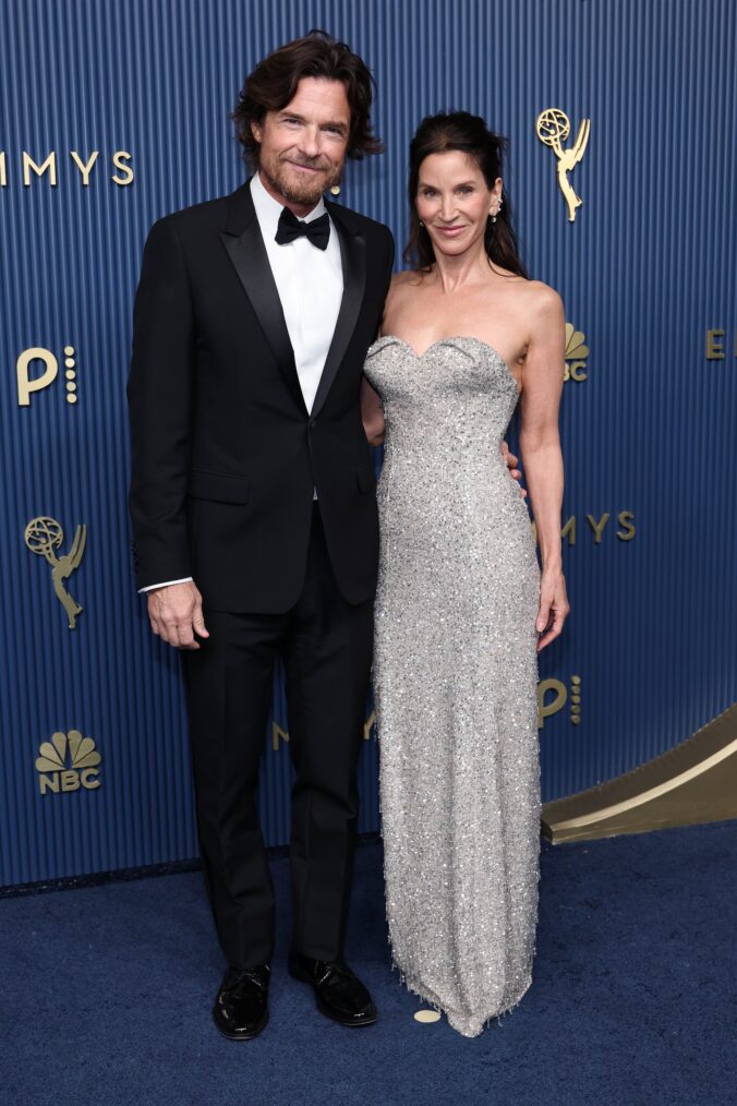 Jason Bateman and Amanda Anka attend the 78th Primetime Emmy Awards at Peacock Theater on September 14, 2026 in Los Angeles, California.