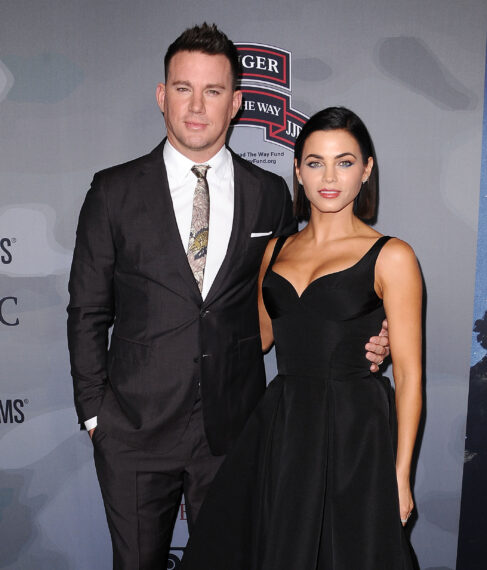 Channing Tatum and Jenna Dewan Tatum attend the premiere of "War Dog: A Soldier's Best Friend" at Directors Guild Of America on November 6, 2017 in Los Angeles, California