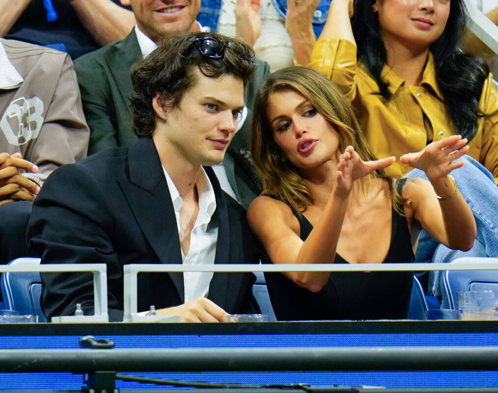 Homer Gere and Kaia Gerber is seen at The US Open on August 25, 2026 in New York City