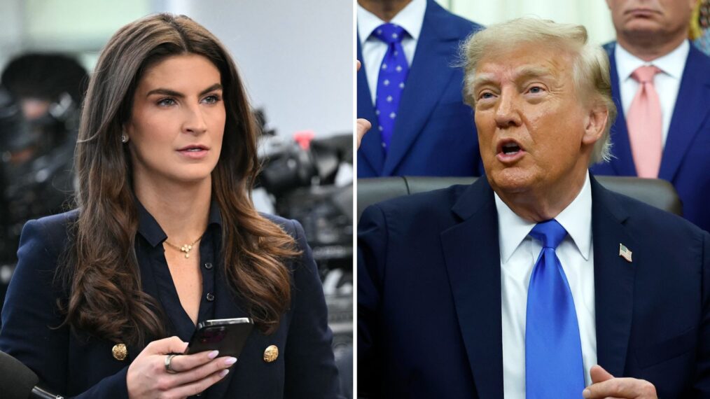 Kaitlan Collins and Donald Trump