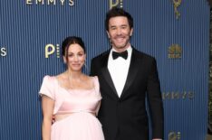 Kaley Cuoco and Tom Pelphrey attend the 78th Primetime Emmy Awards at Peacock Theater on September 14, 2026 in Los Angeles, California.