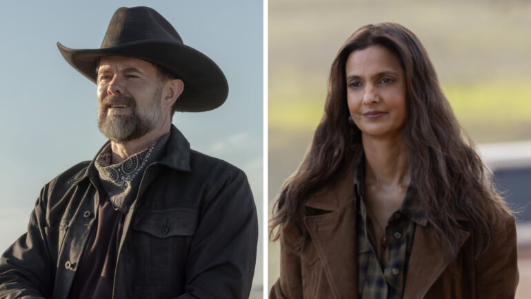 LANTERNS, Poorna Jagannathan, (Season 1, aired premiered Aug. 16, 2026). photo: ©HBO / Courtesy Everett Collection; LANTERNS, Garret Dillahunt, (Season 1, aired premiered Aug. 16, 2026). photo: John P. Johnson / ©HBO / Courtesy Everett Collection