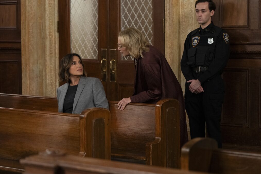 Mariska Hargitay as Capt. Olivia Benson, J. Smith-Cameron as Gwen Sharpe — 'Law & Order: SVU' Season 28 Premiere "Volition"
