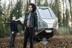 Caity Lotz as Sara Lance and Maisie Richardson-Sellers as Charlie in ‘DC’s Legends of Tomorrow’