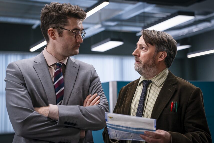 Ben Ashenden as Ethan Cole and David Mitchell as Ludwig in 'Ludwig' Season 2