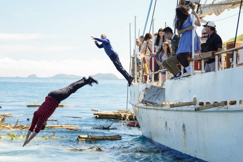Rob Antonson jumps off a boat in the 'Survivor 51' premiere