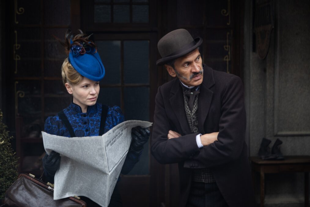 Eliza (Kate Phillips), Clarence (Paul Bazely) in 'Miss Scarlet' Season 7