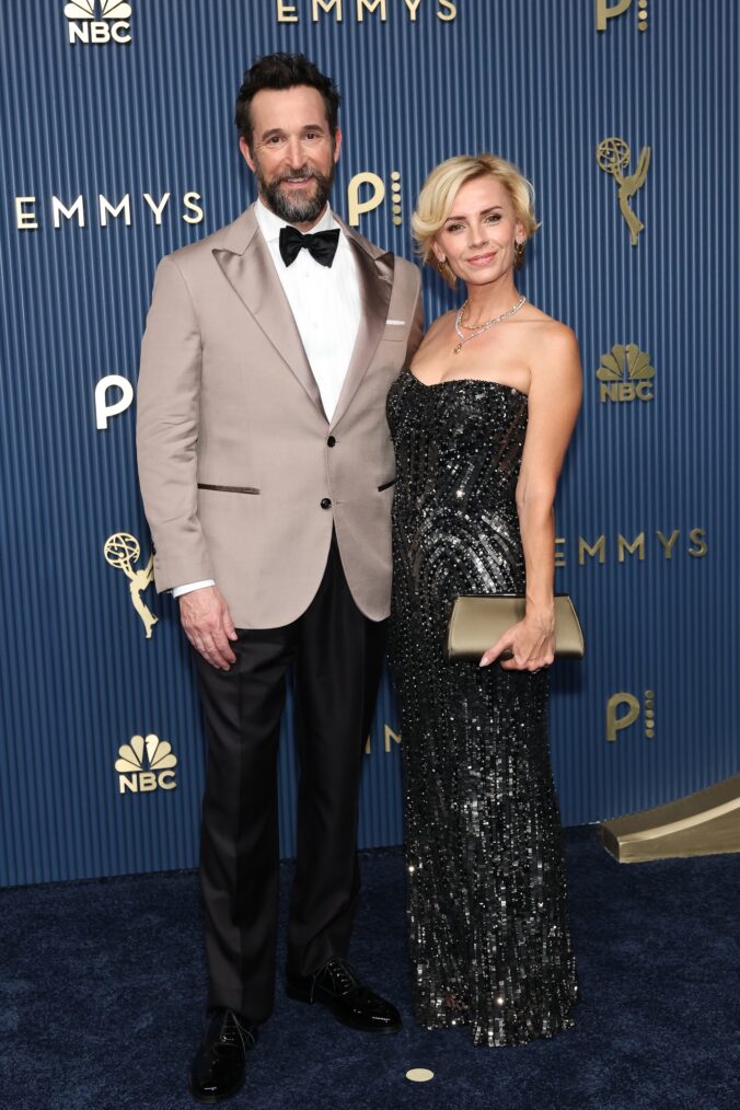 Noah Wyle and Sara Wells attend the 78th Primetime Emmy Awards at Peacock Theater on September 14, 2026 in Los Angeles, California