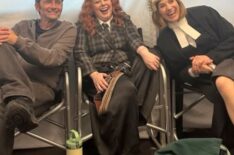 David Tennant, Nicola Coughlan, and Jodie Whittaker behind the scenes of 'Only Murders in the Building' Season 6