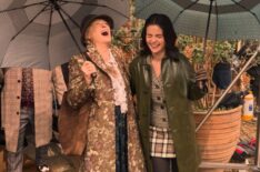 Meryl Streep and Selena Gomez behind the scenes of 'Only Murders in the Building' Season 6