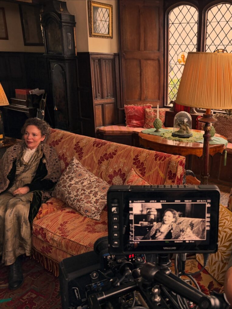 Olivia Colman behind the scenes of 'Only Murders in the Building' Season 6