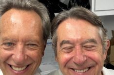 Richard E. Grant and Adrian Lukis behind the scenes of 'Only Murders in the Building' Season 6