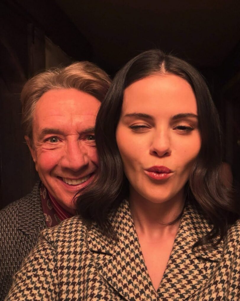 Martin Short and Selena Gomez behind the scenes of 'Only Murders in the Building' Season 6