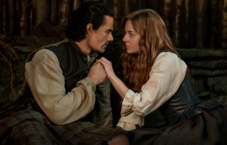 Jamie Roy and Harriet Slater in 'Outlander: Blood of My Blood' Season 2
