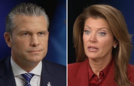 Pete Hegseth and Norah O'Donnell