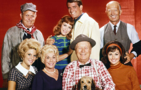 PETTICOAT JUNCTION, (top, l to r): Rufe Davis, Linda Kaye (aka Linda Kaye Henning), Mike Minor, Frank Cady, (bottom): Meredith MacRae, Bea Benaderet, Edgar Buchanan, Lori Saunders, 1963-70