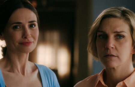 Karolina Wydra and Rhea Seehorn in 'Pluribus' Season 1