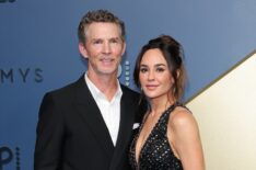 Shawn Hatosy and Kelly Albanese attend the 78th Primetime Emmy Awards at Peacock Theater on September 14, 2026 in Los Angeles, California.