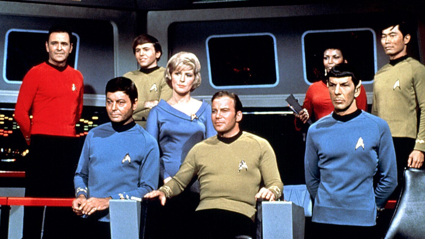 STAR TREK, James Doohan, DeForest Kelley, Walter Koenig, Majel Barrett, William Shatner, Nichelle Nichols, Leonard Nimoy, George Takei, 1966-1969