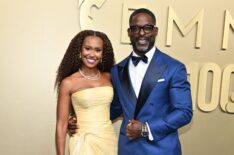 Ryan Michelle Bathe and US actor Sterling K. Brown arrive for the 78th Primetime Emmy Awards at the Peacock Theatre at LA Live in Los Angeles on September 14, 2026.