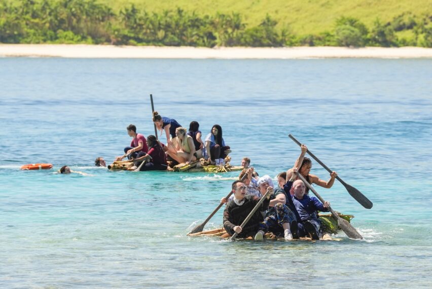 Kristin Flickinger, Sharonda Cox, Jenna Doore, Patt Cannaday, Ana Sani, Lewis Kelly, Cristian Chavez, Brady Booker, Alexis Levine, Angelica “Jelly” Loblack, Rob Antonson in 'Survivor 51' premiere marooning