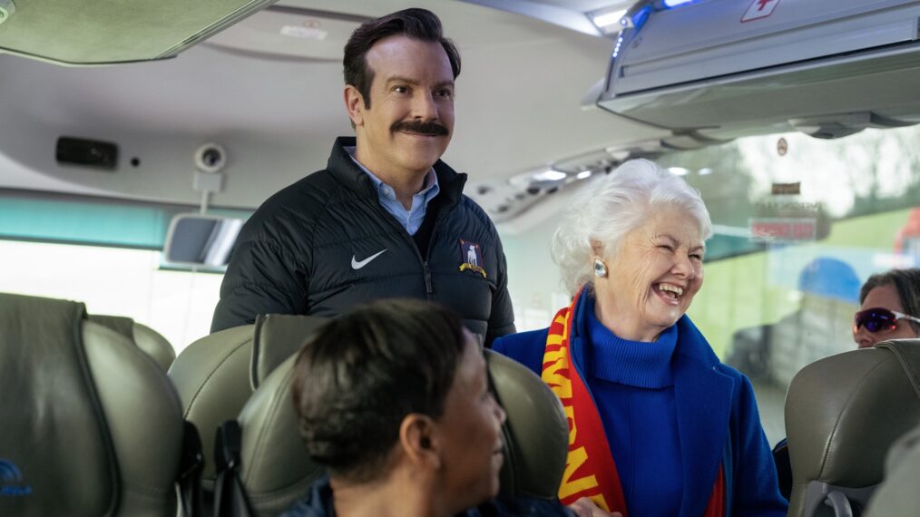 Jason Sudeikis and Annette Badland in 'Ted Lasso' Season 4