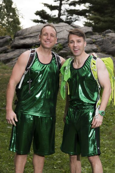 Joey "Jaws" Chestnut (L) and Tim "Eater X" Janus (R) Competitive Eaters from San Jose, Ca and New York, NY on the 30th season of THE AMAZING RACE will premiere during the 2017-2018 television season on the CBS Television Network.