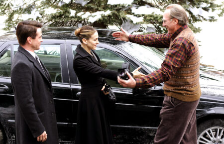 Dermot Mulroney as Everett Stone, Sarah Jessica Parker as Meredith Morton, and Craig T. Nelson as Kelly Stone in 'The Family Stone'