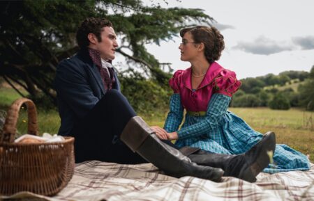 Dónal Finn and Ella Bruccoleri in 'The Other Bennet Sister' Christmas special