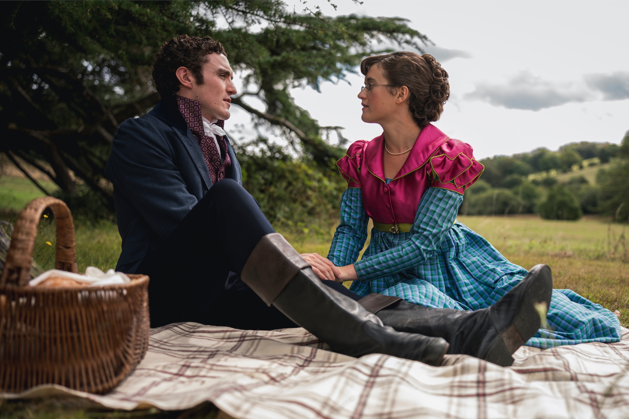 Dónal Finn and Ella Bruccoleri in 'The Other Bennet Sister' Christmas special
