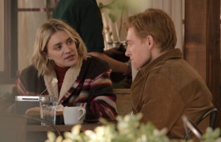 Chelsea Frei and Domhnall Gleeson from 'The Paper' Season 2