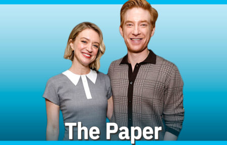 Chelsea Frei and Domhnall Gleeson for 'The Paper' Season 2