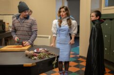 Sabrina Impacciatore and Zak Messinger in 'The Paper' Season 2