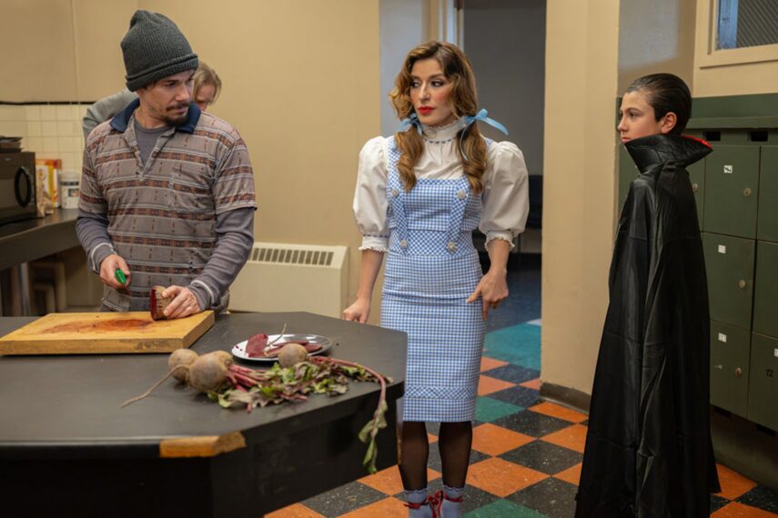 Sabrina Impacciatore and Zak Messinger in 'The Paper' Season 2