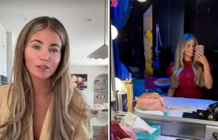 "The Price Is Right" model Amber Lancaster sharing how her body is wrecked after filming by herself all day