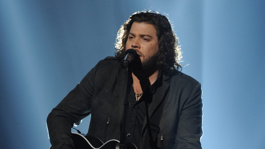 Josh Krajcik performing on 'The X Factor USA'