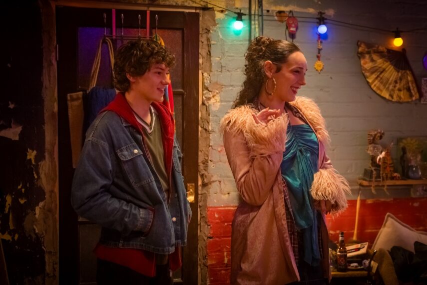 Jackson Connor as George and Iz Hesketh as Z in 'Tip Toe' Season 1 Episode 1