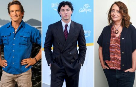 (from left) Jeff Probst, Belmont Cameli, and Rachel Dratch