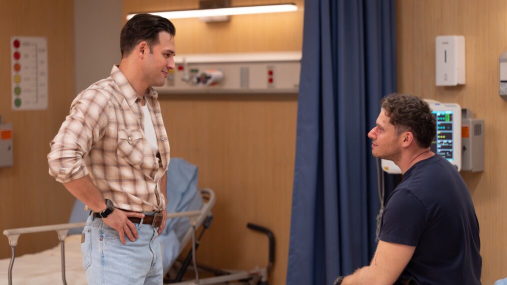 Ryan Guzman as Eddie and Oliver Stark as Buck — '9-1-1' Season 10 Premiere 
